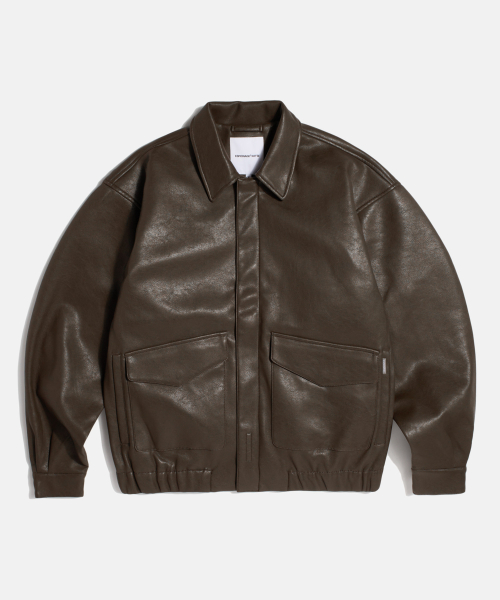 Flight Bomber куртка (Faux Leather) Dark коричневый