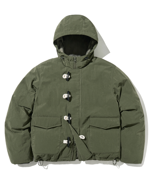 Дафл-пуховик с капюшоном, Khaki