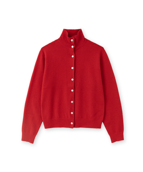 Кардиган из кашемира со стойкой, Red