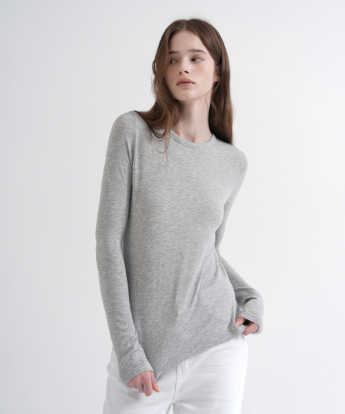 Essential Round Slim T-рубашка (серый)