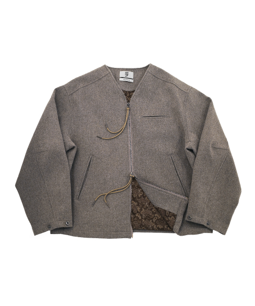 어낫띵 PURE-WOOL 90 Y ZIP-UP JACKET (Khaki Beige)