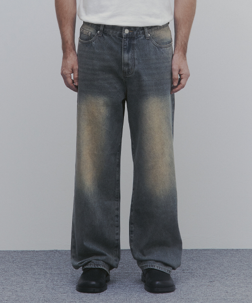 Прямые джинсы Essential (Washed Light Blue)