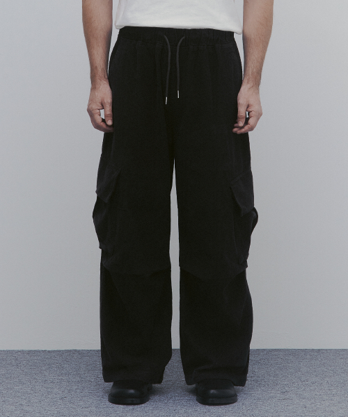 Вельветовые широкие карго (dark grey)