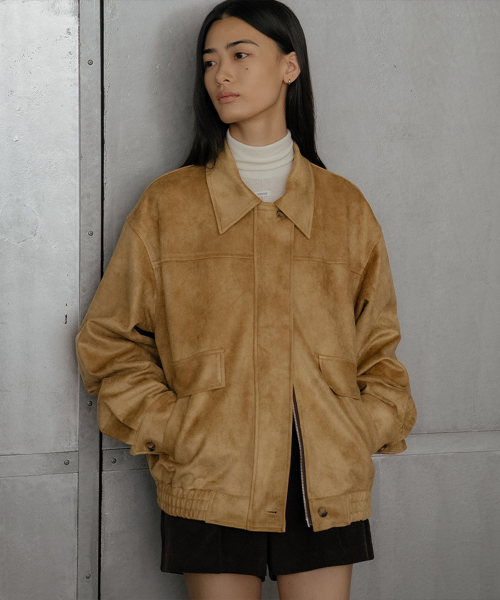 Suede 2way bomber куртка [FRFA02JK04]_Beige