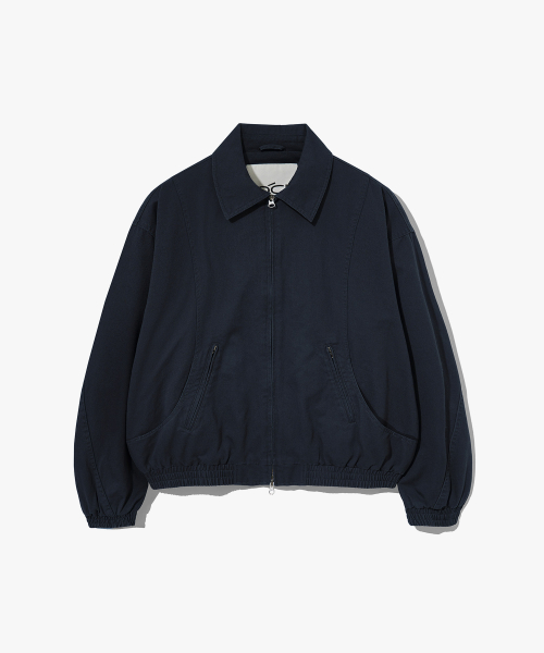 커스텀어클락 코튼 커브드 워시드 블루종 자켓 네이비 COOSJK042NAVY