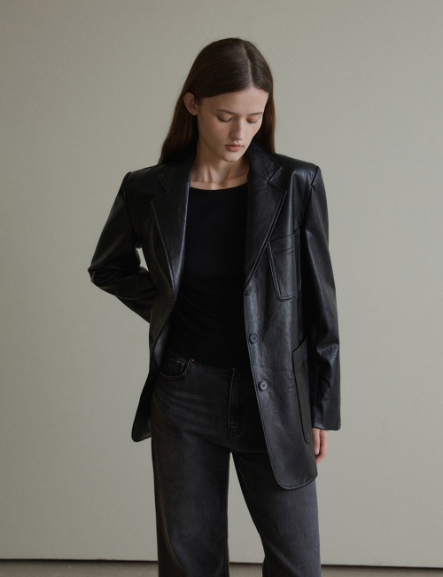 Leather Single куртка (чёрный)