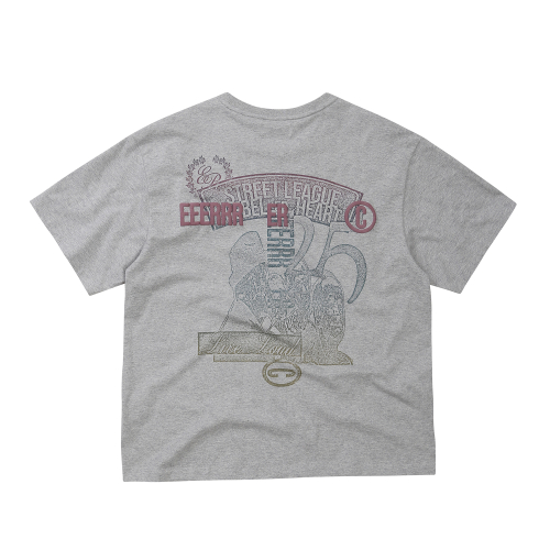 Street league gradient artwork logo over-crop fit T-рубашка (Melange)