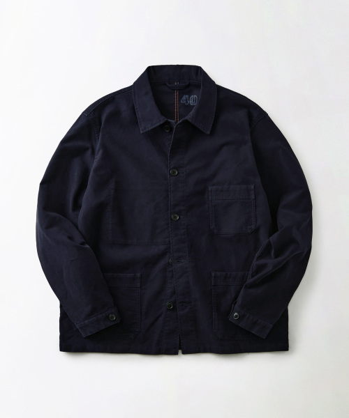 MOLESKIN FRENCH WORK JACKET_D.NAVY