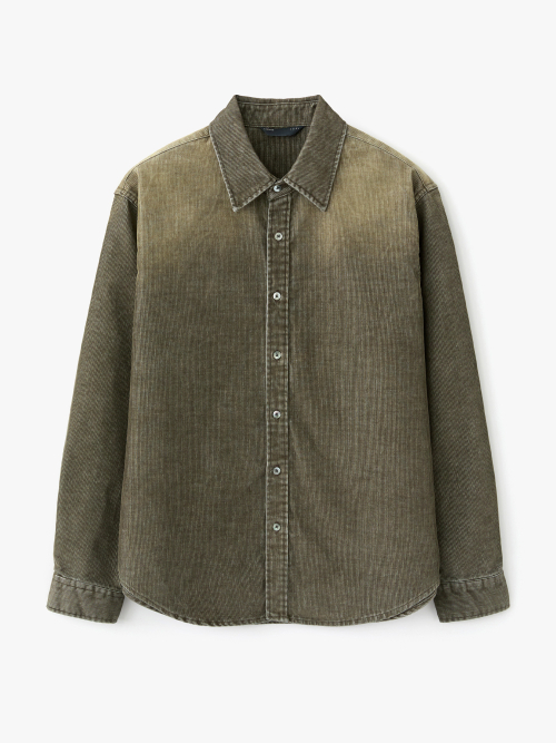 르마드() 코듀로이 워시드 데님 셔츠 - BROWN 상품 이미지