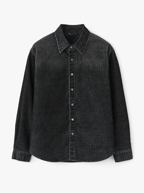 르마드() 코듀로이 워시드 데님 셔츠 - BLACK 상품 이미지