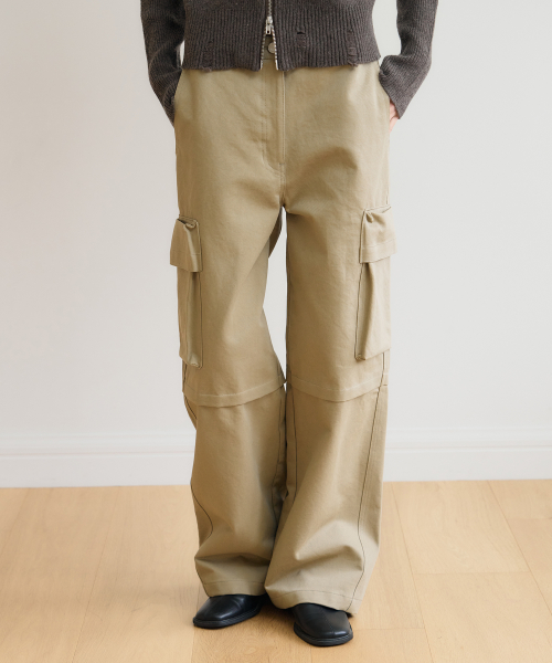 Широкие брюки карго [khaki beige]