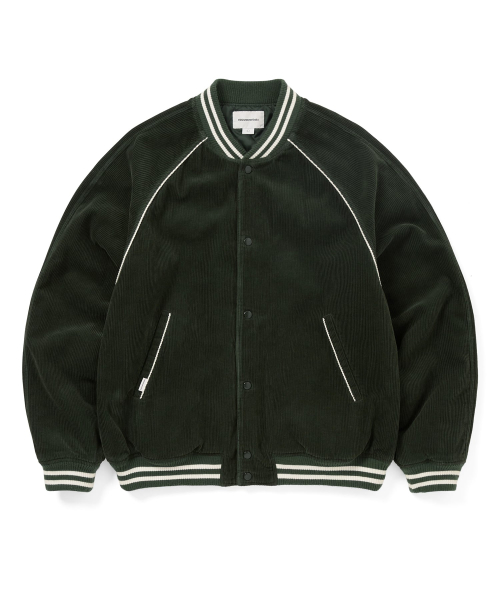 Corduroy Varsity Jacket Green
