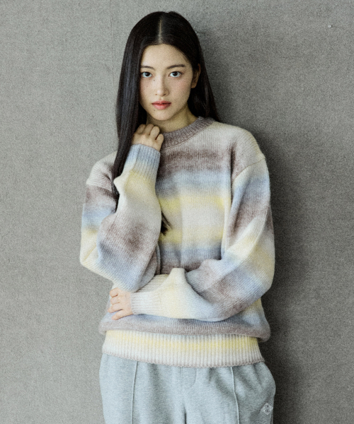 GRADATION PULLOVER SWEATER [YELLOW]