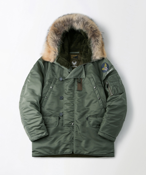 아웃스탠딩 N3B FLIGHT PARKA(WOOL INSULATION)_SAGE GREEN