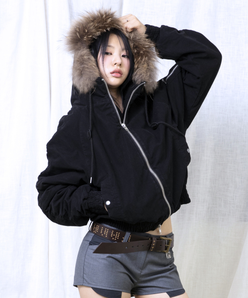 Короткая парка GJ098 Rusty N2B (BLACK)