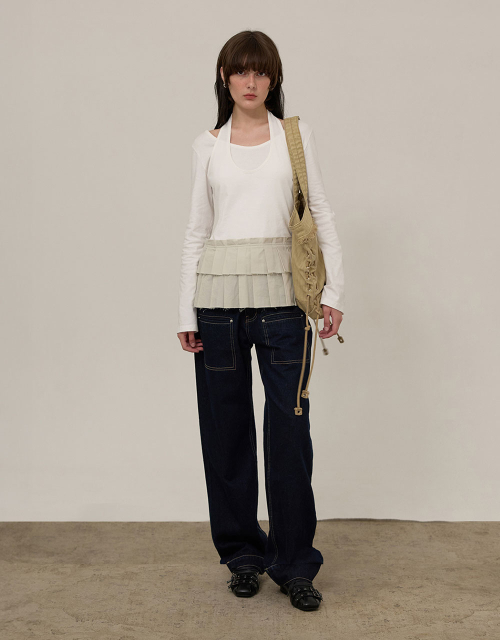 엠엠더블유(MMW) [MMW] HERRINGBONE STRIPE SHOULDER BAG (BEIGE) - 사이즈 & 후기 | 무신사
