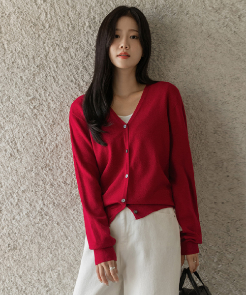 Вязаный кардиган Martina V-neck цельнокроеный_F5F94CA