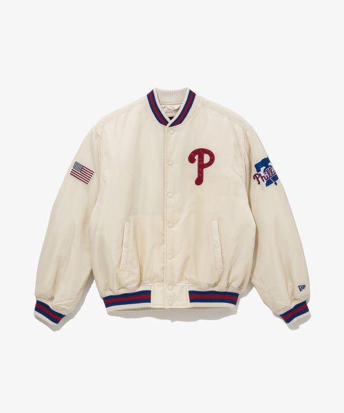 Куртка MLB Philadelphia Phillies Authentic Stadium Ivory