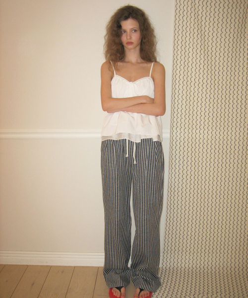 Rope stripe pants - Navy