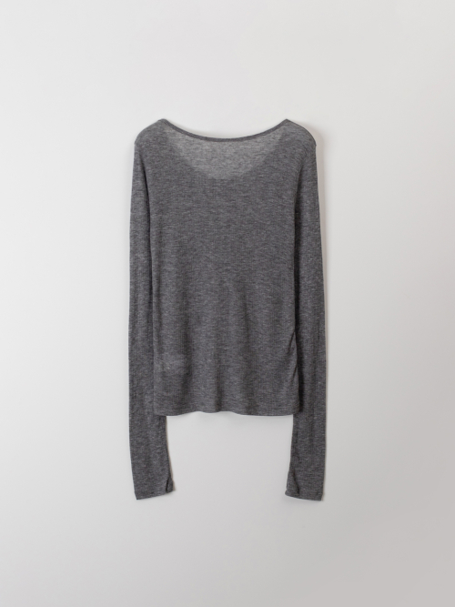 boat neck T (Grey)