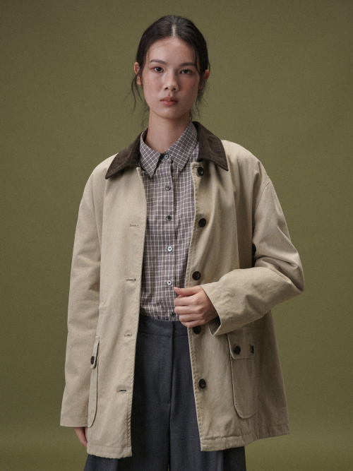 Peach bio work jacket (Beige)