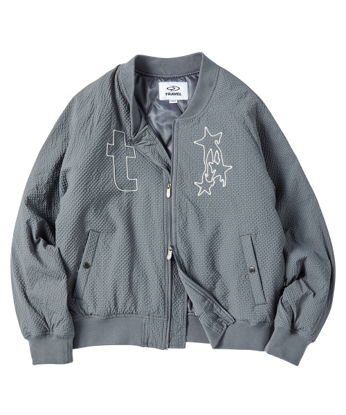 Легкая стеганая куртка в клетку Grayish Blue