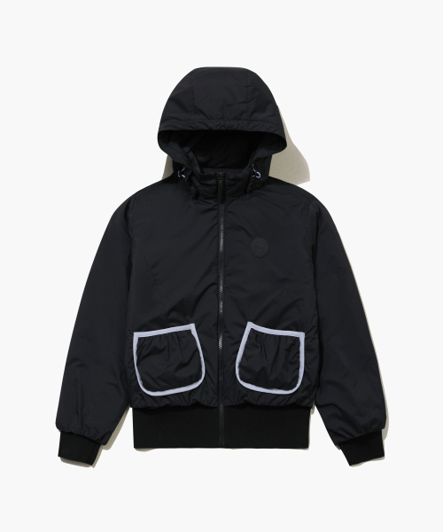 Женский легкий пуховик с карманами _BLCK GQ322LBL92