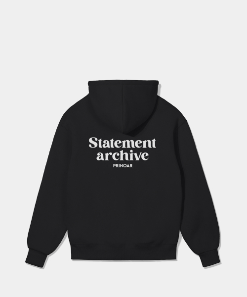 Худи на молнии Statement (с начесом на выбор) - Black