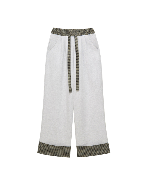 Roll-up Banding Pants (melange white)