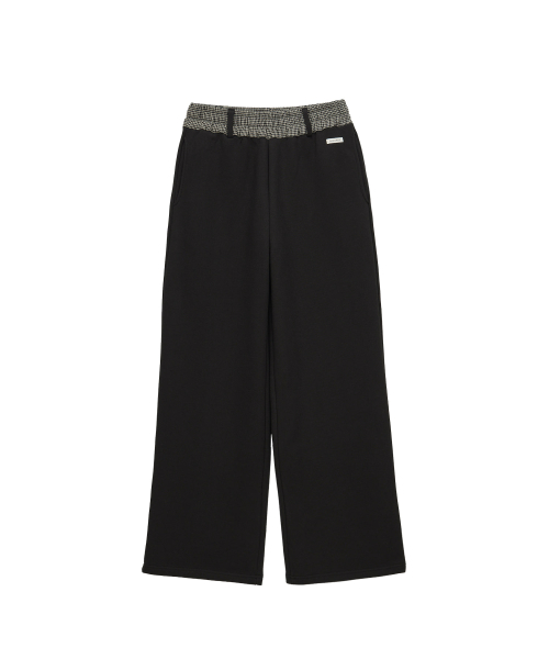Check Banding Pants (black)