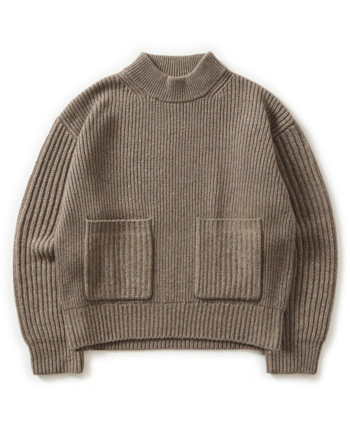PLGW MOCK NECK KNIT (BEIGE)
