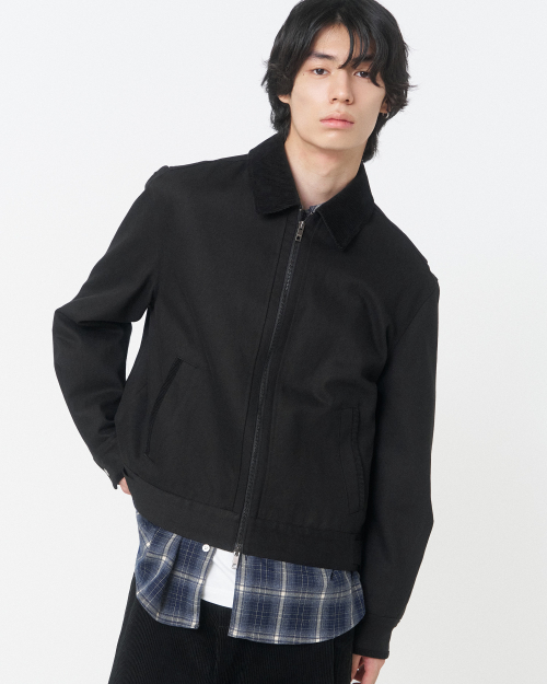 Side strap work jacket BLACK