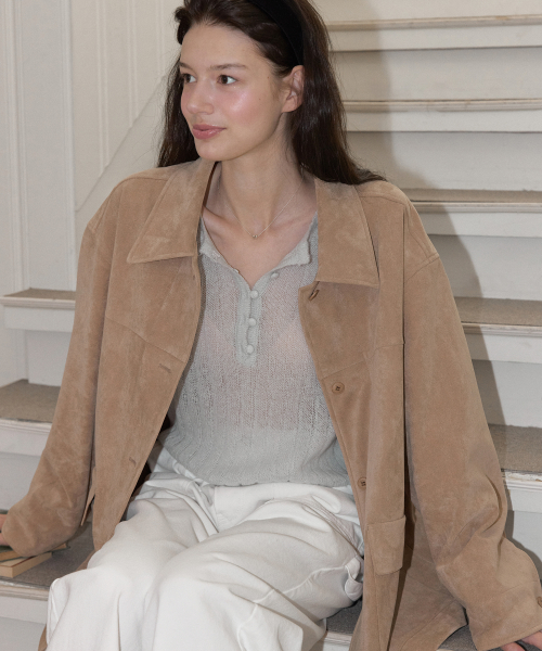 Suede Single Half Jacket_2Colors