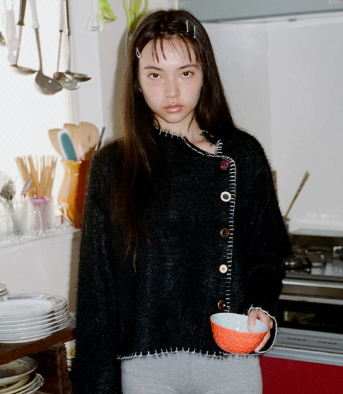 FFATS BUTTON CARDIGAN_BLACK(NG2FFFK683A)