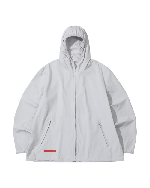 HORSE PRINTED HOODIE JACKET (GREY)