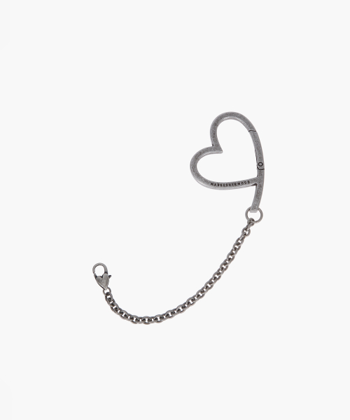 HEART CLIP KEYCHAIN_antiqued silver