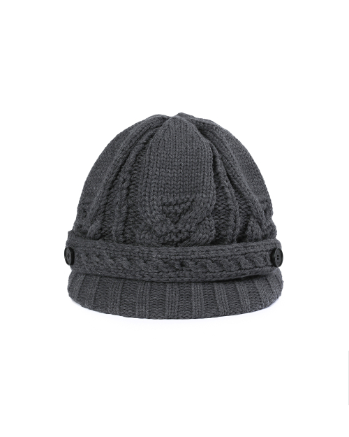 Cable knit beret GREY