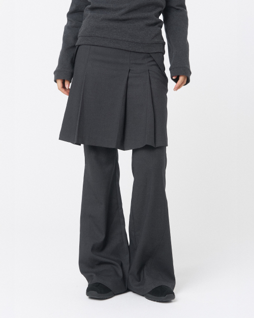スカート misekiseoul Pleats midi skirt pants SET MUSINSA | MISEKI SEOUL Pleats midi skirt pants SET CHARCOAL