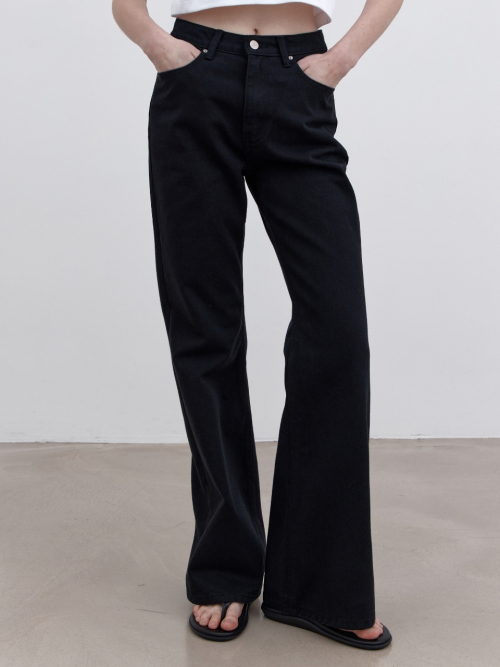 Джинсы клеш US105 Regular (Black)