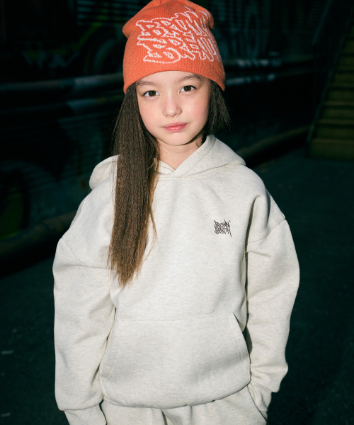 KIDS TAG HOODIE(기모)- OATMEAL