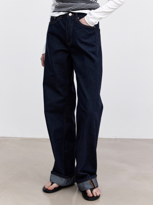 US301 Low-rise wide jean (Indigo)