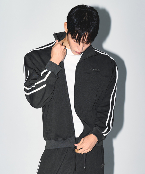 CHROME B JERSEY TRACK JACKET [CHARCOAL]