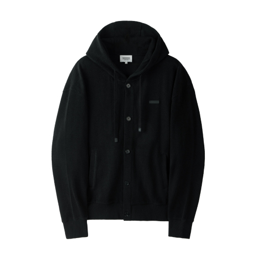 HERRINGBONE HOOD - BLACK (P254UFT480)