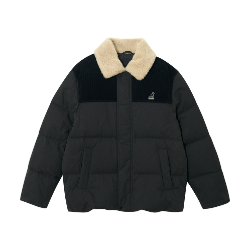Пуховик с цигейковым воротником 8176 black
