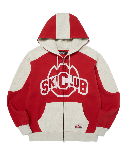 KELLOGGS SKI CLUB ZIPUP HOODIE (RED)