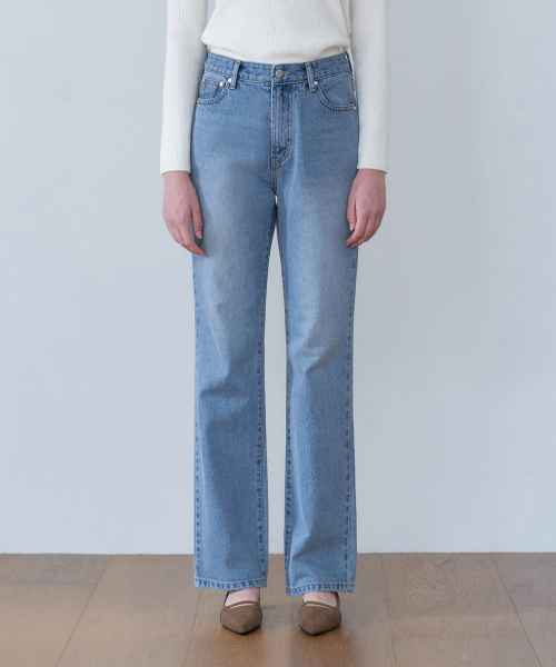 Прямые джинсы Lina Cotton (mid blue)