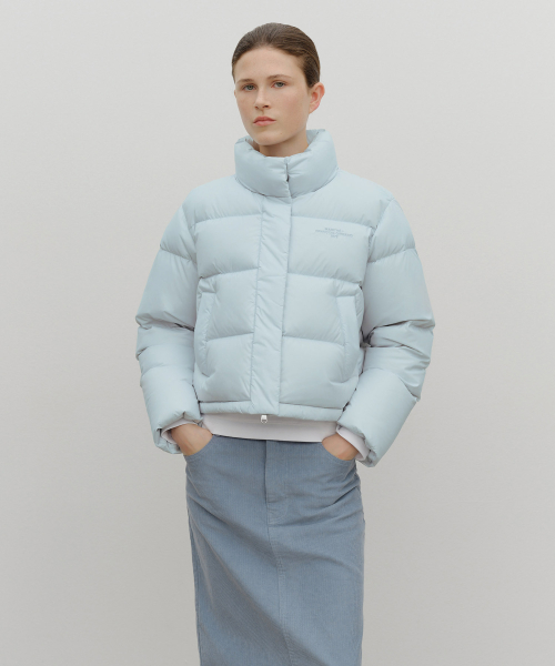 W BASIC CROP DOWN JACKET mint gray