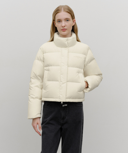 W BASIC CROP DOWN JACKET ivory