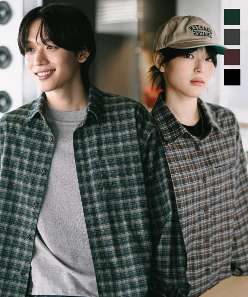[2PACK] Vintage Crop Check Shirts MMLS2676