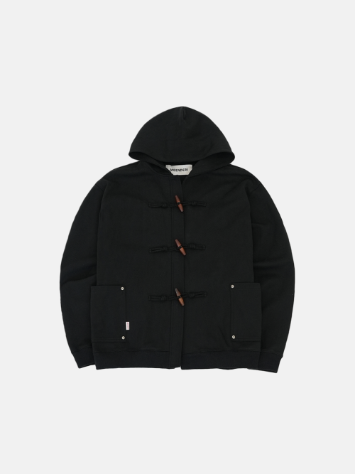 [UNISEX] BIG POCKET DUFFLE JACKET - BLACK